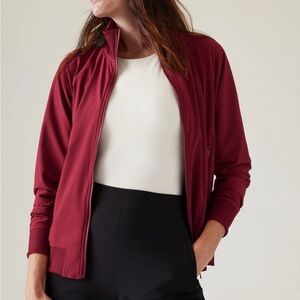 Athleta Brooklyn Bomber Jacket in maroon, like new, size S